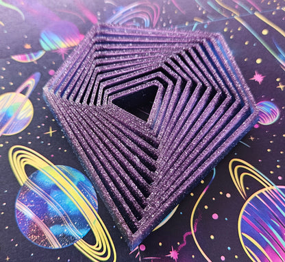 Diamond Shaped Fidget Toy, 3D Printed Desk Fidget Toy, Perfect Desk Novelty, Colorful Moving Diamond Flexi Toy for Older Children and Adults Cosmic Crafts