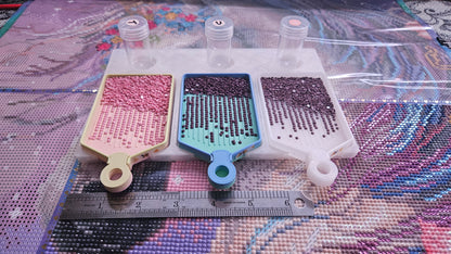 Diamond Art Washi Trays and Table, Diamond Painting Trays with Holder, Holds 3 Diamond Dot Trays and Storage Containers Cosmic Crafts