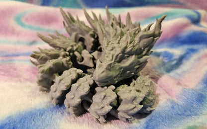 Large Desert Dragon Flexi Fidget, Fully Articulated 3D Printed Fidget, Full Size Mama Dragon 17", Full Length 3D Printed Flexi Toy, Gifts Cosmic Crafts