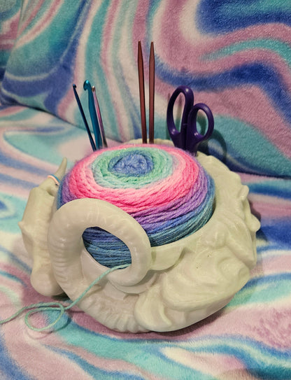 Dragon Yarn Bowl, 3D Printed Yarn Bowl, Holds Crochet Hooks, Knitting Needles and More, Decorative Fantasy Yarn Holder, Great Mythical Gift Cosmic Crafts