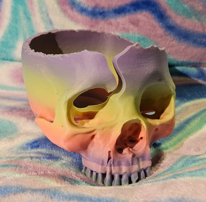 Spooky Skull Yarn Bowl, Halloween Themed Yarn Holder, 3D Printed Tangle Free Bowl Perfect for Crochet or Knitting, Unique Fiber Craft Gift Cosmic Crafts