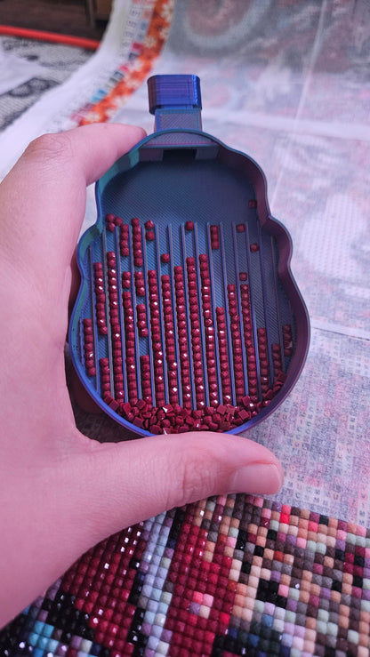 Skull Shaped Diamond Art Tray, Spooky Diamond Painting Accessory, Halloween Themed Diamond Dot Tool with Stopper, Round and Square Drills Cosmic Crafts