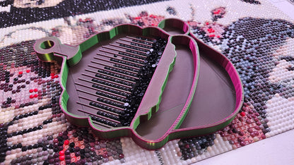 Festive Diamond Art Tray, Santa Tree Diamond Painting Accessory, Christmas Themed Diamond Dot Tool with Stopper, Round and Square Drills Cosmic Crafts