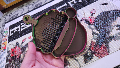 Festive Diamond Art Tray, Santa Tree Diamond Painting Accessory, Christmas Themed Diamond Dot Tool with Stopper, Round and Square Drills Cosmic Crafts