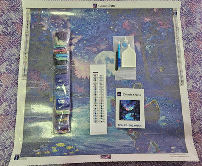 Peaceful River 60x60cm Diamond Painting Kit, High Quality Diamond Art Kit with Enhancements Cosmic Crafts