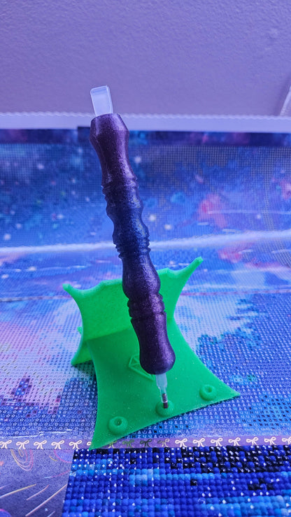 3D Printed Diamond Painting Pen, Carved 3 Wood Style, E-Painter Version Available, Lightweight Diamond Art Pen, Comfortable and Colorful Diamond Dot Tool, Drill Pen Cosmic Crafts