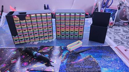 Large Diamond Painting Organizer, Expandable Diamond Art Drill Storage Drawer System, 3D Printed, Custom Made To Order Rhinestone Craft Tool