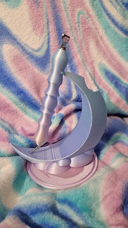 Moon Diamond Art Pen Holder, 3D Printed Diamond Painting Tool Stand, Moon On Cloud Diamond Dot Tool Storage, Cute Craft Tool Holder