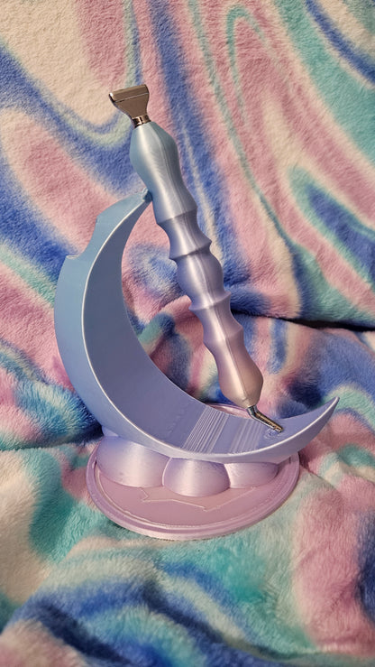 Moon Diamond Art Pen Holder, 3D Printed Diamond Painting Tool Stand, Moon On Cloud Diamond Dot Tool Storage, Cute Craft Tool Holder