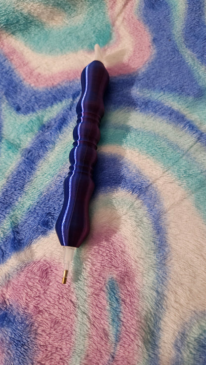 3D Printed Diamond Painting Pen, Carved 4 Wood Style, E-Painter Version Available, Lightweight Diamond Art Pen, Comfortable and Colorful Diamond Dot Tool, Drill Pen