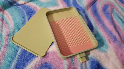 XL Diamond Art Tray w/Washi, 3D Printed Drill Tray w/Sliding Lid and Stopper, Diamond Painting Accessory Cosmic Crafts