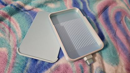 XL Diamond Art Tray w/Washi, 3D Printed Drill Tray w/Sliding Lid and Stopper, Diamond Painting Accessory Cosmic Crafts