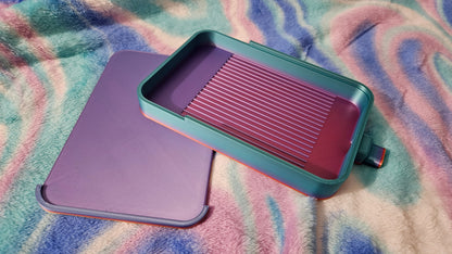 XL Diamond Art Tray w/Washi, 3D Printed Drill Tray w/Sliding Lid and Stopper, Diamond Painting Accessory Cosmic Crafts