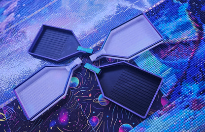 Small Diamond Art Trays with Stoppers, Easy to Use, Set of 3 Small Diamond Painting Trays, Great Craft Accessory, Diamond Dots Tool