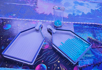 Small Diamond Art Trays with Stoppers, Easy to Use, Set of 3 Small Diamond Painting Trays, Great Craft Accessory, Diamond Dots Tool