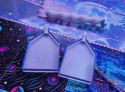 Small Diamond Art Trays with Stoppers, Easy to Use, Set of 3 Small Diamond Painting Trays, Great Craft Accessory, Diamond Dots Tool