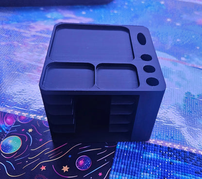 Washi Diamond Art Tray Storage Cube, Compact Tray Storage with Trays, Diamond Painting Confetti Cube for Our Washi Trays Cosmic Crafts
