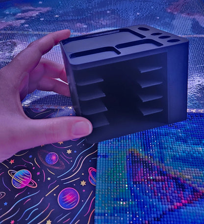 Washi Diamond Art Tray Storage Cube, Compact Tray Storage with Trays, Diamond Painting Confetti Cube for Our Washi Trays Cosmic Crafts