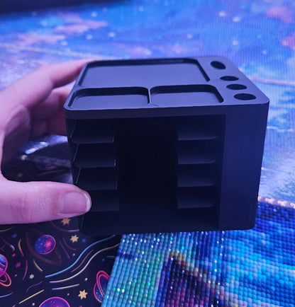 Washi Diamond Art Tray Storage Cube, Compact Tray Storage with Trays, Diamond Painting Confetti Cube for Our Washi Trays Cosmic Crafts