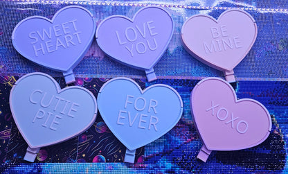 Candy Heart Diamond Art Tray with Washi Feature with Sliding Lid and Stopper, Cute Valentine's Diamond Painting Accessory, Diamond Dot Tool, Craft Supply Cosmic Crafts