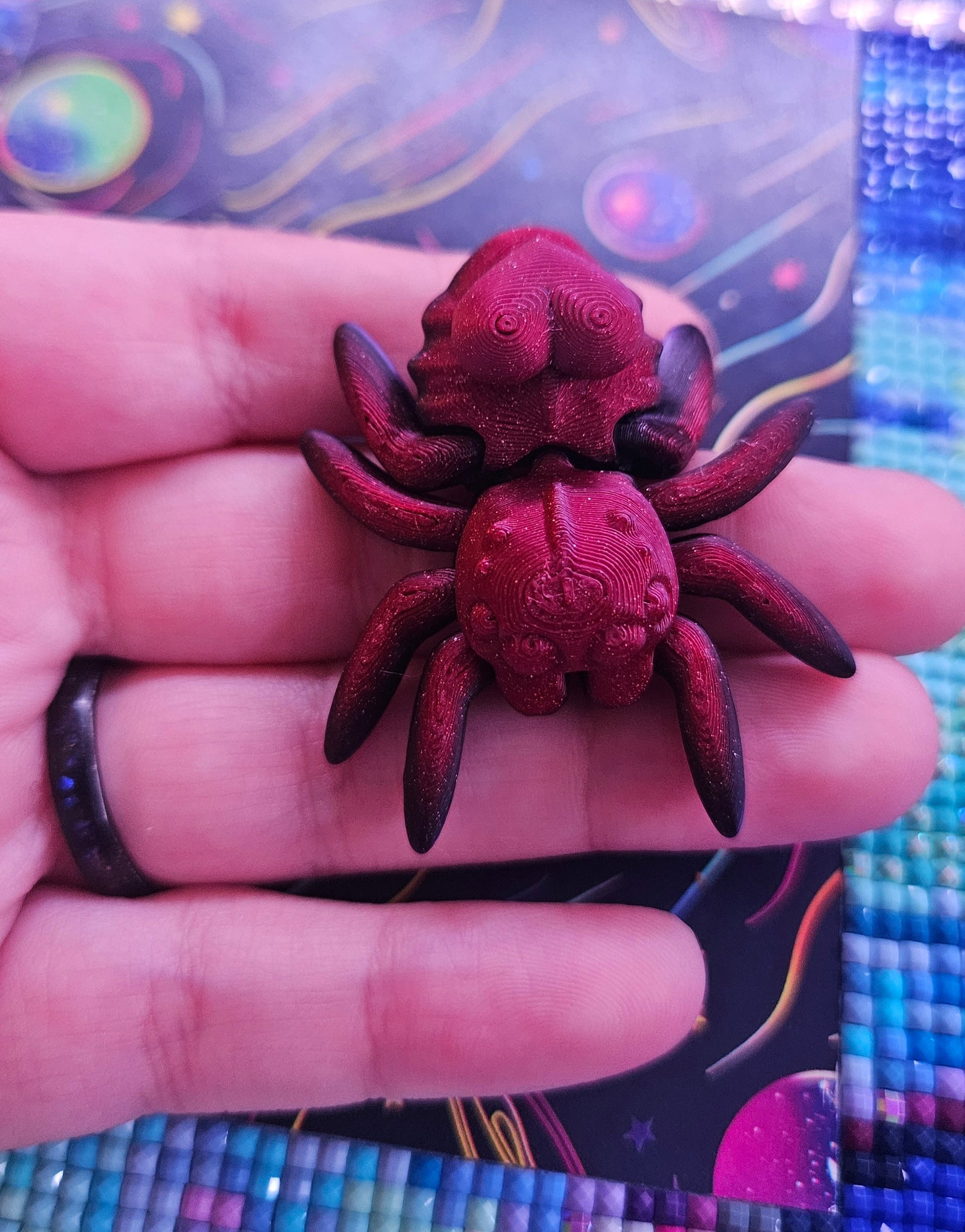 Spider Cover Minder Magnets, Cute Gift for Diamond Painters, Convenient Diamond Art Accessory, Handmade Diamond Dot Tool, Adorable 3D Printed Cover Holder Cosmic Crafts