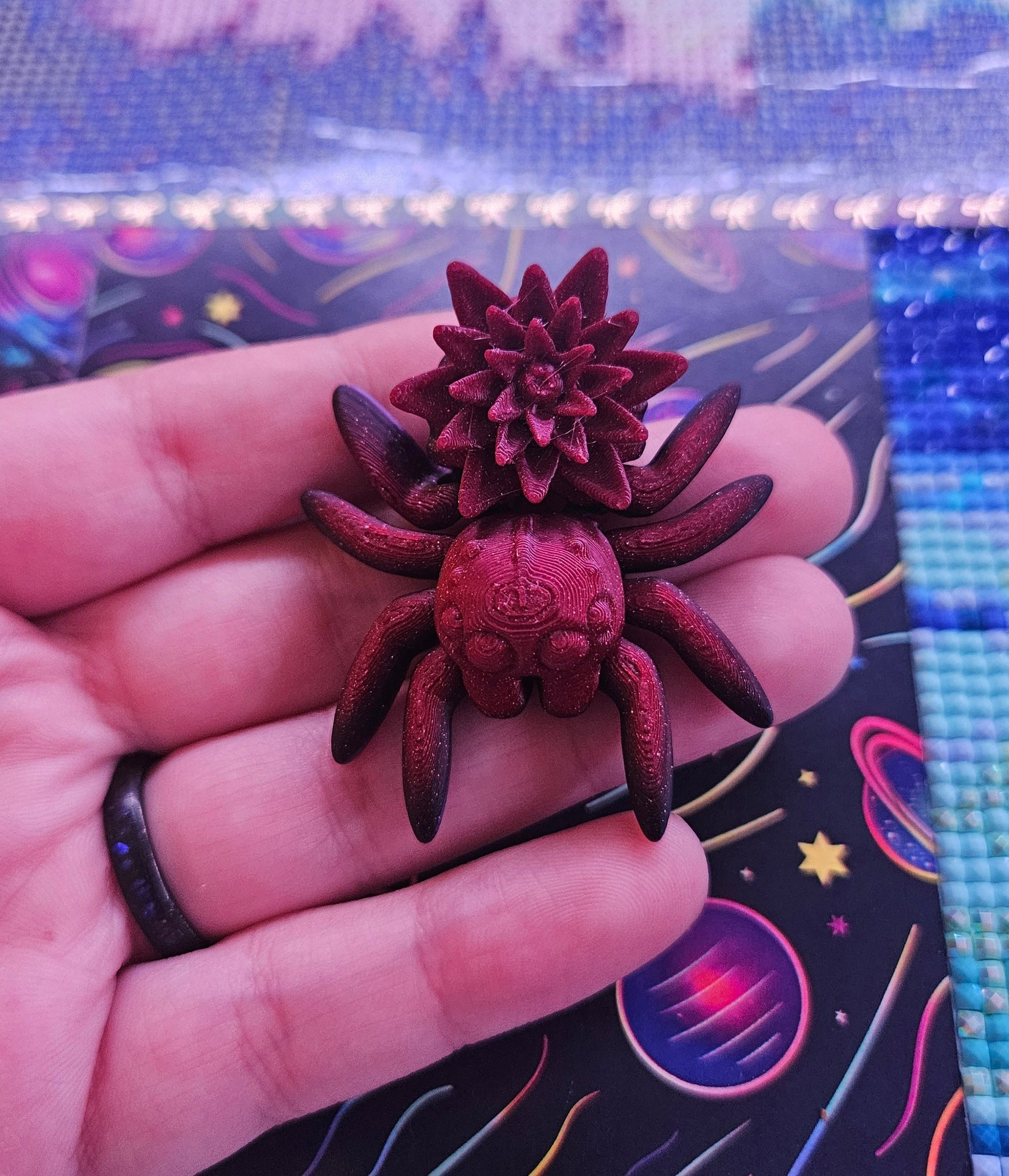 Spider Cover Minder Magnets, Cute Gift for Diamond Painters, Convenient Diamond Art Accessory, Handmade Diamond Dot Tool, Adorable 3D Printed Cover Holder Cosmic Crafts