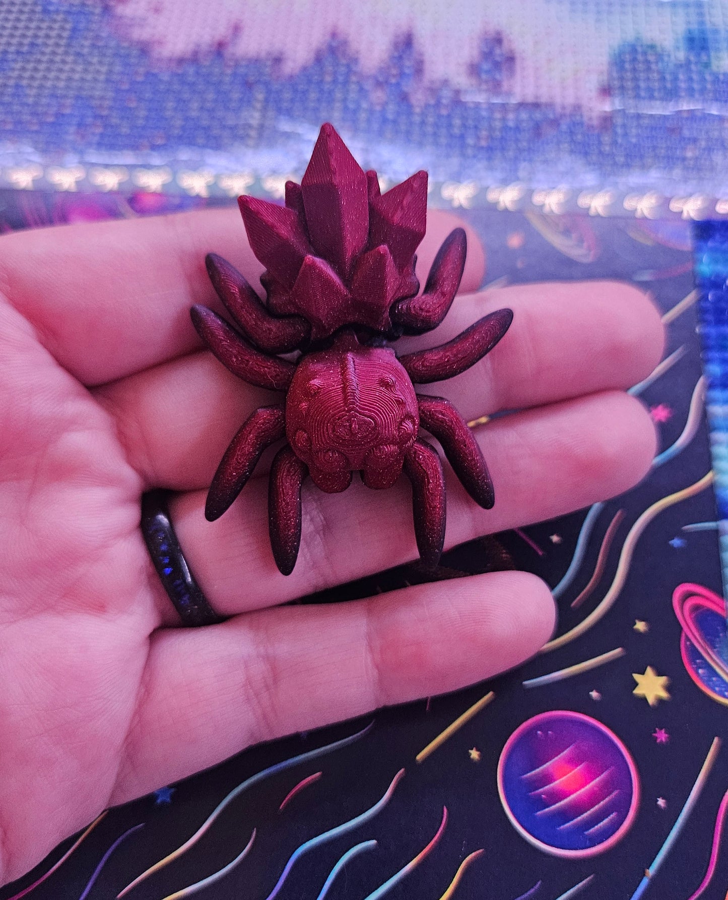Spider Cover Minder Magnets, Cute Gift for Diamond Painters, Convenient Diamond Art Accessory, Handmade Diamond Dot Tool, Adorable 3D Printed Cover Holder