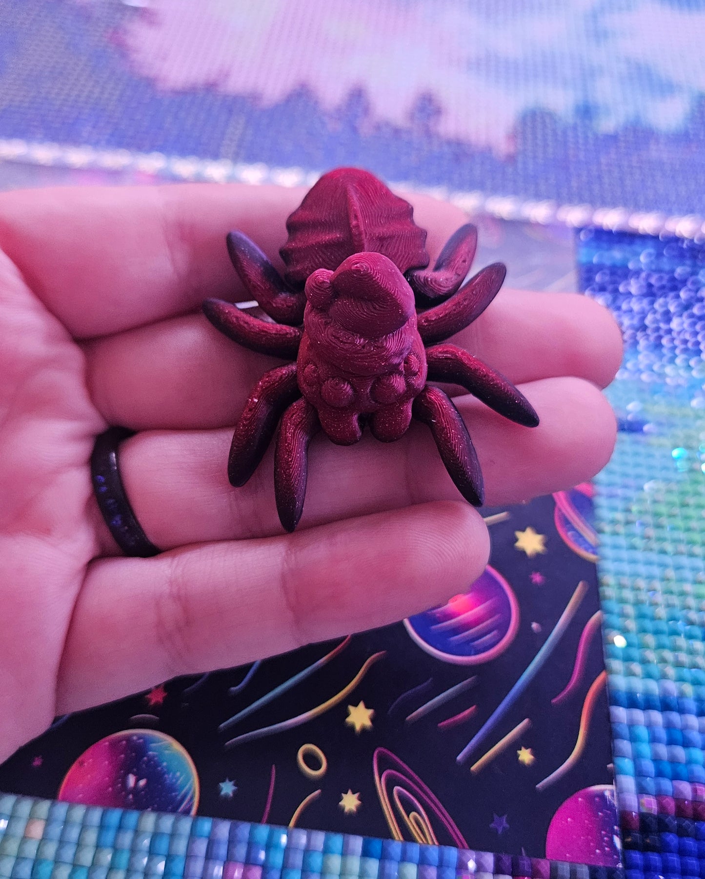 Spider Cover Minder Magnets, Cute Gift for Diamond Painters, Convenient Diamond Art Accessory, Handmade Diamond Dot Tool, Adorable 3D Printed Cover Holder