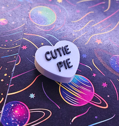 Candy Hearts Cover Minder Magnets, Cute Gift for Diamond Painters, Valentine's Diamond Art Accessory, Handmade Diamond Dot Tool, Adorable 3D Printed Cover Holder Cosmic Crafts
