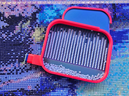 Landscape Diamond Art Tray with WASHI Feature, 3D Printed Diamond Painting Accessory, Sliding Lid and Stopper, Diamond Dot Tool, Rhinestone Tray Cosmic Crafts