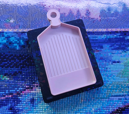 Small to Medium Angled Diamond Art Tray Tilt Table, 3D Printed Drill Tray Holder, Ergonomic Angle for Smaller or Medium Sized Diamond Painting Trays Cosmic Crafts