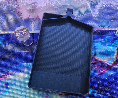XXL Diamond Art Tray WASHI Feature, Mega Large 3D Printed Drill Tray, 180x120MM Diamond Painting Boat with Stopper and Trash Drill Spot Cosmic Crafts