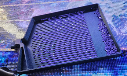 XXL Diamond Art Tray WASHI Feature, Mega Large 3D Printed Drill Tray, 180x120MM Diamond Painting Boat with Stopper and Trash Drill Spot Cosmic Crafts