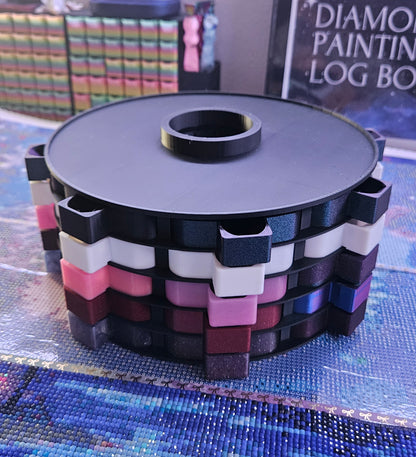 Diamond Painting Tray Carousel, 3D Printed Lazy Susan for Diamond Art, Spinning Rhinestone Tray Storage, Made To Order Diamond Dot Accessory