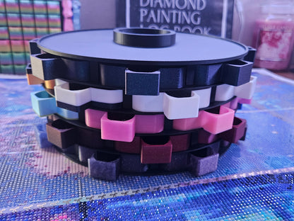 Diamond Painting Tray Carousel, 3D Printed Lazy Susan for Diamond Art, Spinning Rhinestone Tray Storage, Made To Order Diamond Dot Accessory