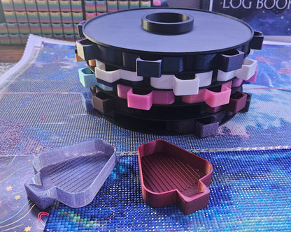 Diamond Painting Tray Carousel, 3D Printed Lazy Susan for Diamond Art, Spinning Rhinestone Tray Storage, Made To Order Diamond Dot Accessory