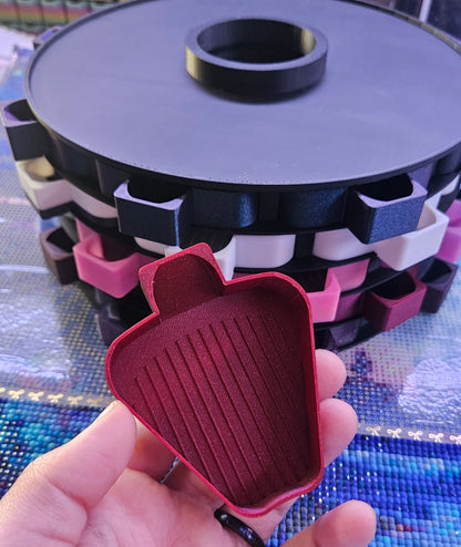 Diamond Painting Tray Carousel, 3D Printed Lazy Susan for Diamond Art, Spinning Rhinestone Tray Storage, Made To Order Diamond Dot Accessory