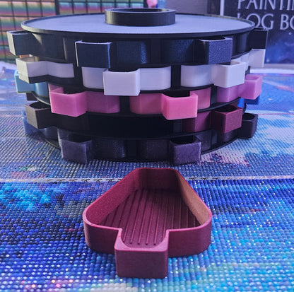 Diamond Painting Tray Carousel, 3D Printed Lazy Susan for Diamond Art, Spinning Rhinestone Tray Storage, Made To Order Diamond Dot Accessory