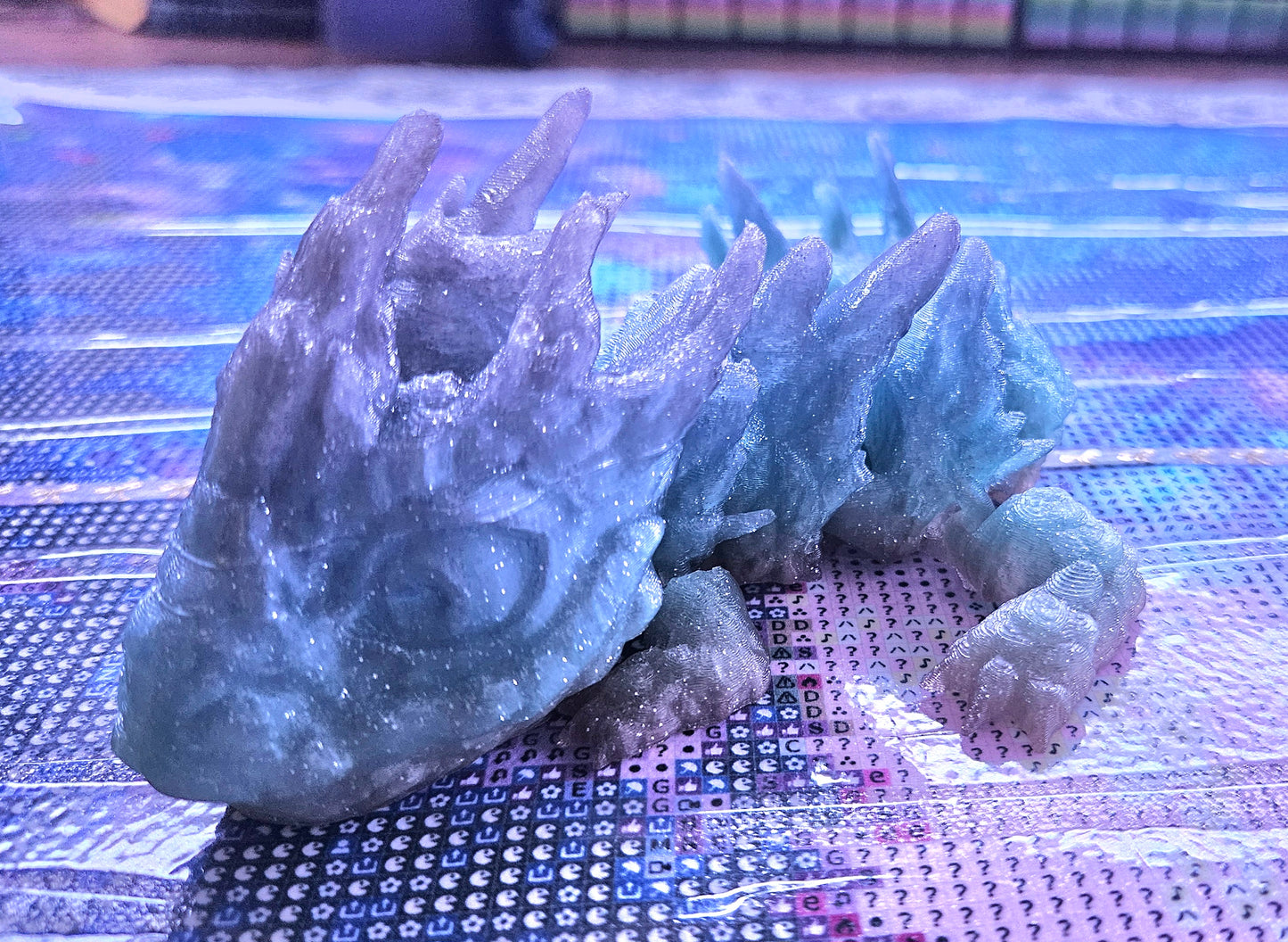 Baby Rock Dragon Flexi, Adorable Articulated 3D Printed Fidget, Fully Articulated, Dragon Lover Gift, Novelty Baby Dragon Toy, Cute Flexi