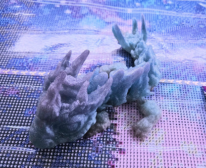 Baby Rock Dragon Flexi, Adorable Articulated 3D Printed Fidget, Fully Articulated, Dragon Lover Gift, Novelty Baby Dragon Toy, Cute Flexi Cosmic Crafts