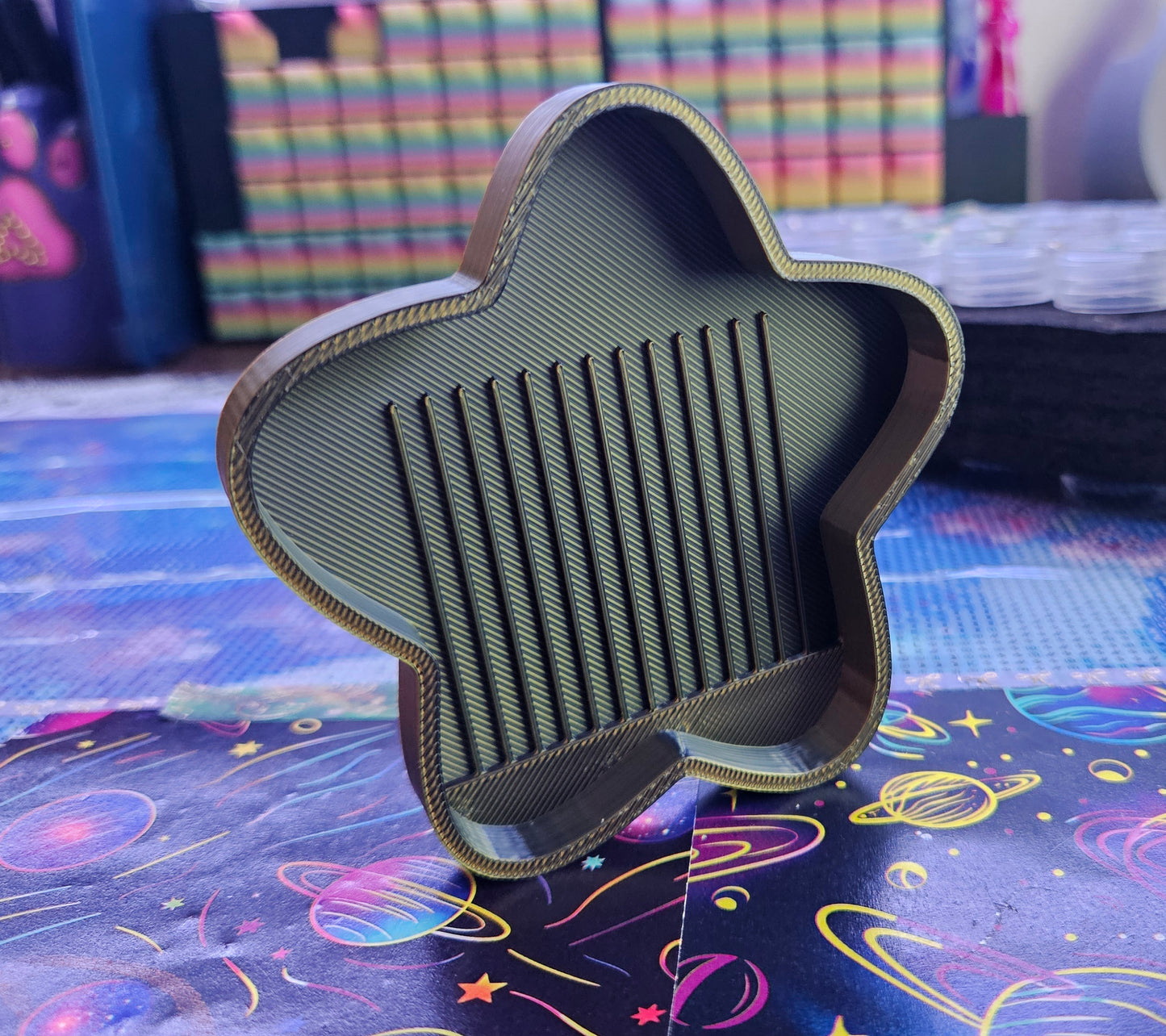 Set of 2 Star Diamond Painting Trays, 3D Printed Novelty Drill Trays, Cute Cosmic Craft Supplies, Diamond Art Accessories, Rhinestone Tool