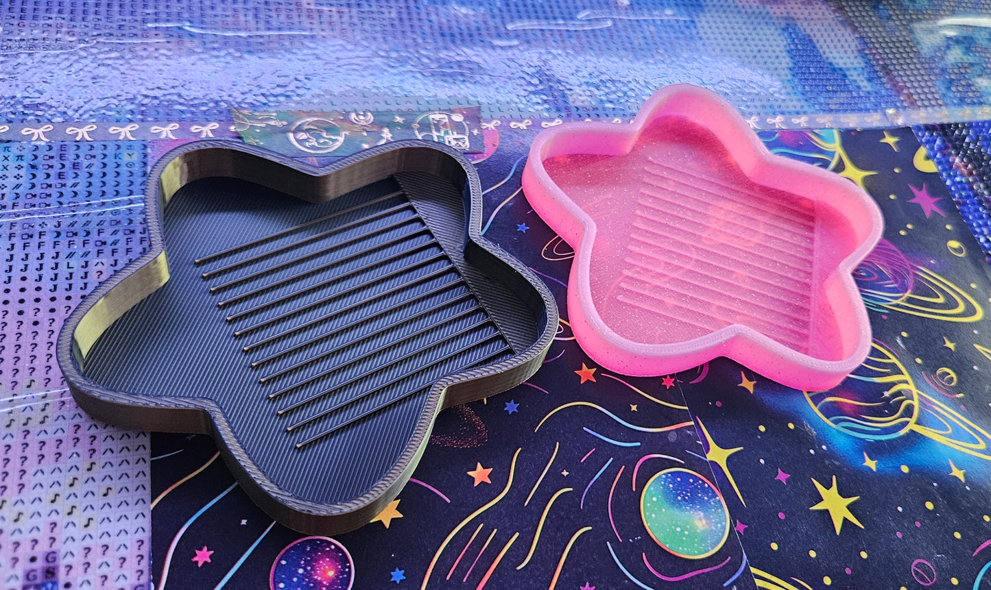 Set of 2 Star Diamond Painting Trays, 3D Printed Novelty Drill Trays, Cute Cosmic Craft Supplies, Diamond Art Accessories, Rhinestone Tool