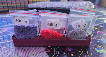 Small 3D Printed Diamond Painting Bag Holder, Organizer for 30 Bags, Craft Storage, Drill Storage Rack, Diamond Art Accessory Cosmic Crafts