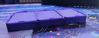 STrio Diamond Painting Tray, 3D Printed Triple Small Trays with Lids, Stack-able Spout-less Drill Organizer for Diamond Drills, STAR Series Cosmic Crafts