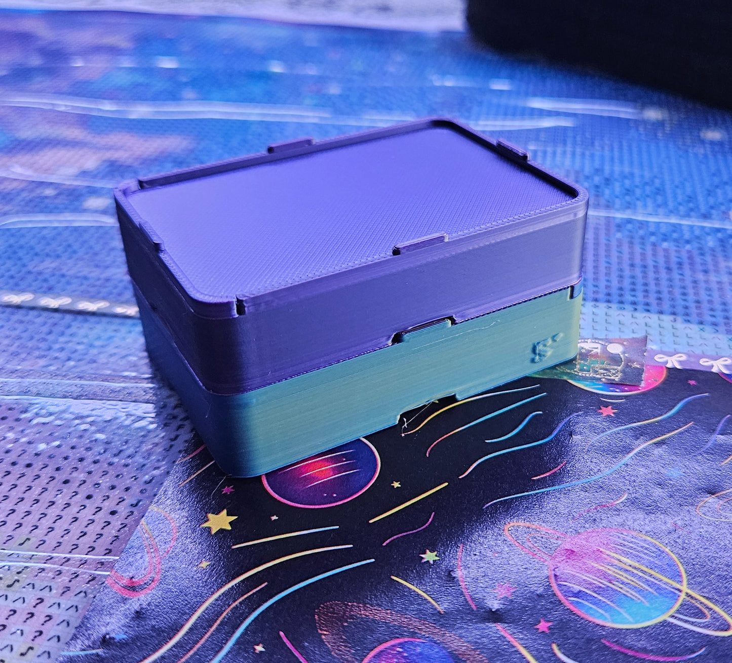Small Single Placer Diamond Painting Tray, Spout-less 3D Printed Drill Tray with Sliding Lid, Rhinestone Craft Organizer, STAR Series