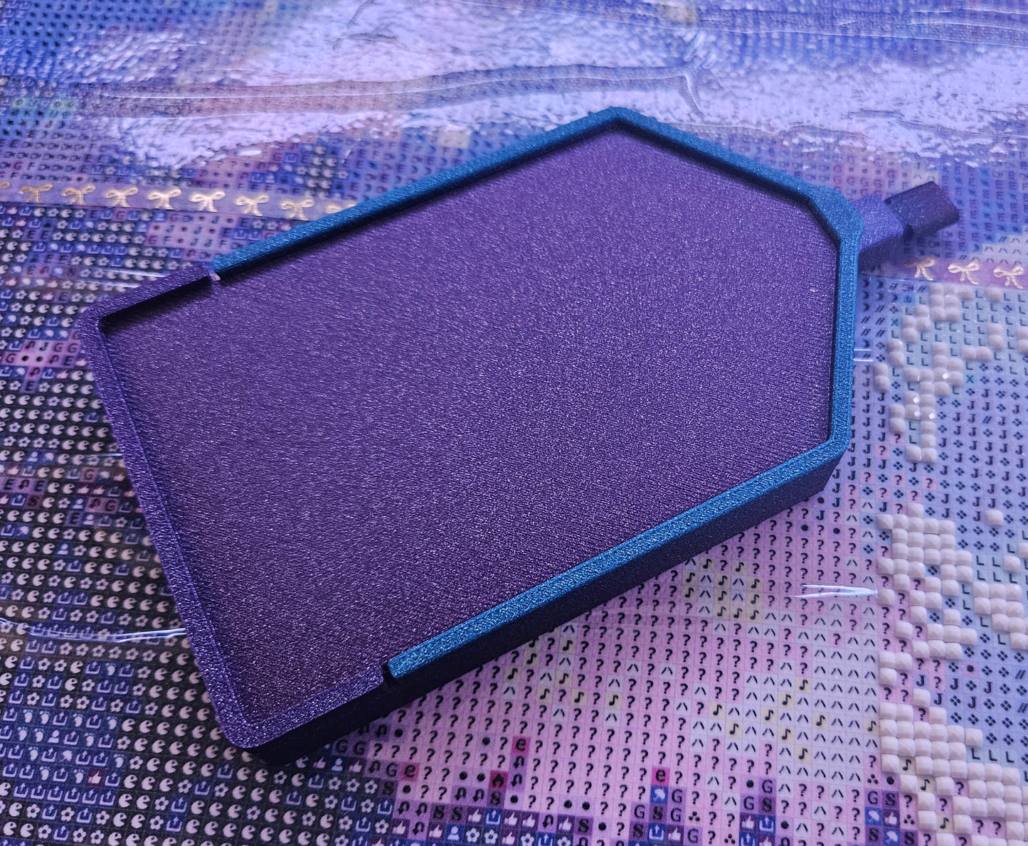 Diamond Painting Tray with Skinny Spout, Slide-On Lid & Stopper, Washi Tape Shelf, 3D Printed Drill Organizer, Rhinestone Craft Accessory