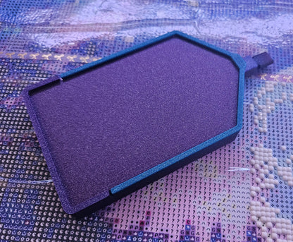 Diamond Painting Tray with Skinny Spout, Slide-On Lid & Stopper, Washi Tape Shelf, 3D Printed Drill Organizer, Rhinestone Craft Accessory Cosmic Crafts