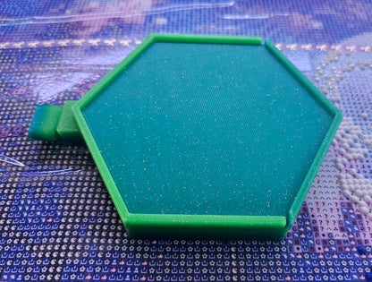 Hexagon Diamond Painting Washi Tray, 3D Printed Drill Tray with Lid & Spout Stopper, Medium Gem Tray, Diamond Art Tool, Rhinestone Storage