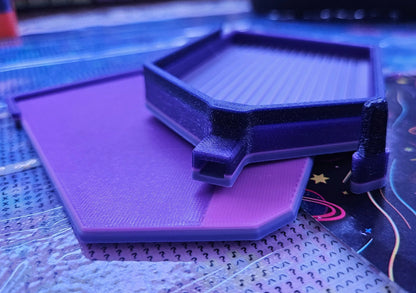 Diamond Painting Tray with Skinny Spout, Slide-On Lid & Stopper, 3D Printed Drill Organizer, Rhinestone Craft Accessory, Gem Art Storage Cosmic Crafts