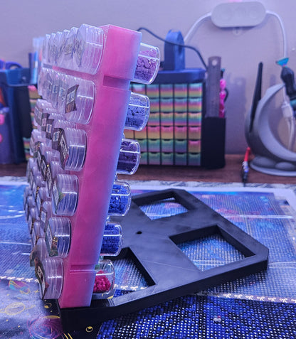 Diamond Painting Drill Storage SET, Wall Mounted or Freestanding Modular Storage Rack, Fits 36 ARTDOT Round Containers, Expandable